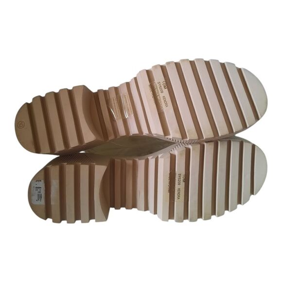 CAPE ROBBIN Clear Transparent Chunky Ankle Boots Snakeskin - Picture 2 of 4